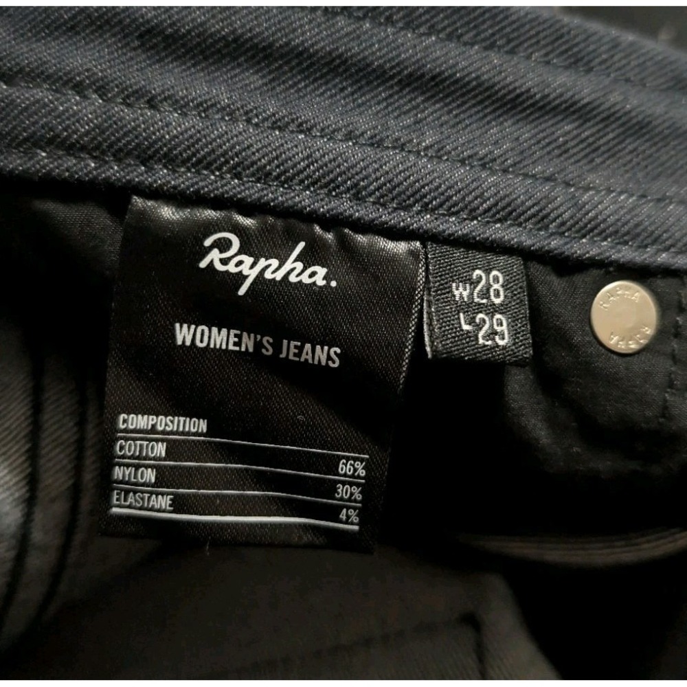 Rapha Womens Cycling Jeans W28 L29 Dark Wash Stretch‎ Reflective Commuter - Picture 4 of 10